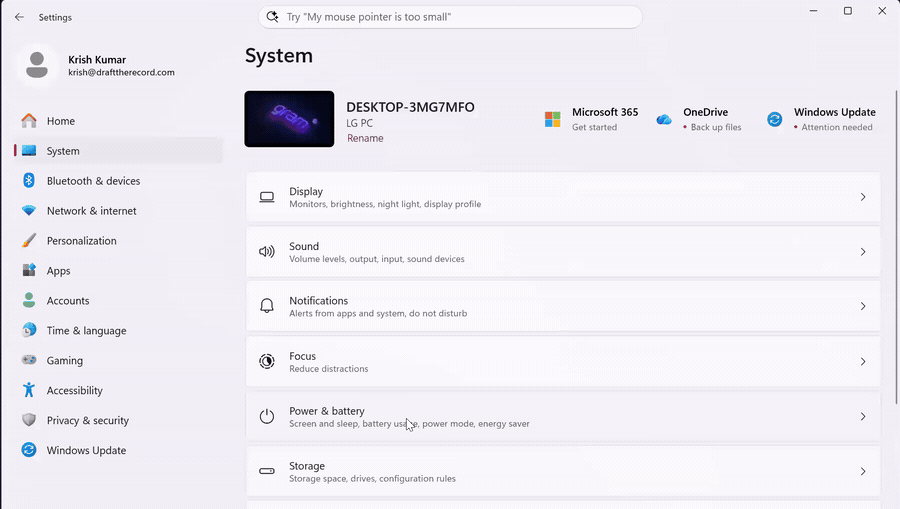 Windows Settings Power and battery page with Power Mode being set to Best Performance.